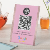 Google Review QR Code Pedestsign for Business Sockelschild (In Situ)