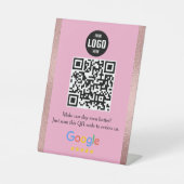 Google Review QR Code Pedestsign for Business Sockelschild (Vorderseite)