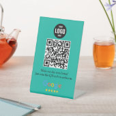 Google Review QR Code Pedestsign for Business Sockelschild (In SItu)
