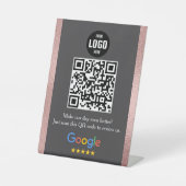 Google Review QR Code Pedestsign for Business Sockelschild (Vorderseite)