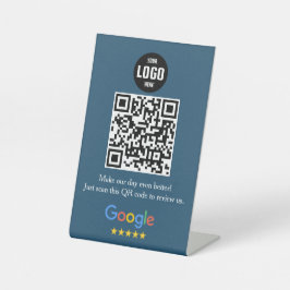 Google Review QR Code Pedestsign for Business Sockelschild