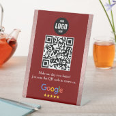 Google Review QR Code Pedestsign for Business Sockelschild (In Situ)