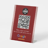 Google Review QR Code Pedestsign for Business Sockelschild (Vorderseite)