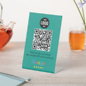 Google Review QR Code Pedestsign for Business Sockelschild (In SItu)