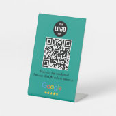 Google Review QR Code Pedestsign for Business Sockelschild (Vorderseite)