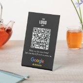 Google Review QR Code Pedestsign for Business Sockelschild (In SItu)