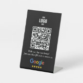 Google Review QR Code Pedestsign for Business Sockelschild (Vorderseite)