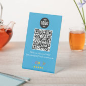 Google Review QR Code Pedestsign for Business Sockelschild (In SItu)