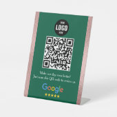Google Review QR Code Pedestsign for Business Sockelschild (Vorderseite)