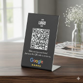 Google Review QR Code Pedestsign for Business Sockelschild