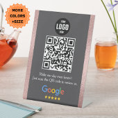 Google Review QR Code Pedestsign for Business Sockelschild