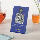 Google Review QR Code Pedestsign for Business Sockelschild (In SItu)