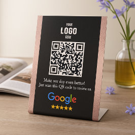 Google Review QR-Code-Podiumsschild für Unternehme Sockelschild