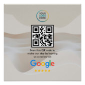 Google Review QR Code Poster | Modern Business Sig (Vorderseite)
