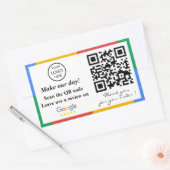 Google Review QR Code Rechteckige Aufkleber (Umschlag)