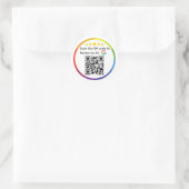 Google Review QR Code Runder Aufkleber (Tasche)
