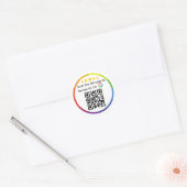 Google Review QR Code Runder Aufkleber (Umschlag)