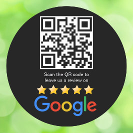 Google Review QR Code Scan Me Runder Aufkleber