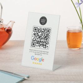 Google Review QR-Code-Schild für Salons und Wimper Sockelschild