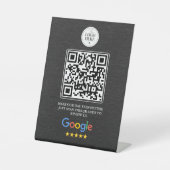Google Review QR-Code-Schild für Salons und Wimper Sockelschild (Vorderseite)