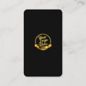 Google Review QR Code Schwarz Gold Visitenkarte (Rückseite)