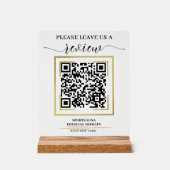 Google Review QR Code Sign - Personalisiertes Gesc Acrylschild (Vorderseite)