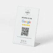 Google Review QR Code Sockelschild (Vorderseite)