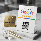 Google Review QR-Code-Standee Sockelschild