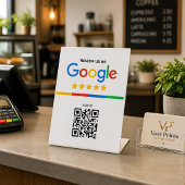 Google Review QR-Code-Standee Sockelschild