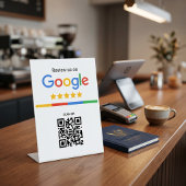 Google Review QR-Code-Standee Sockelschild