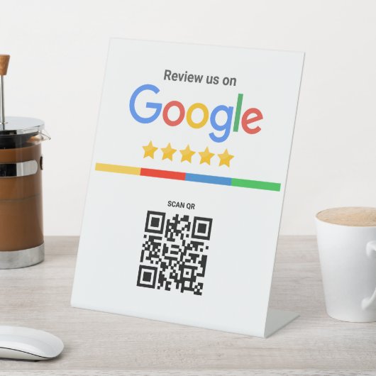 Google Review QR Code Standee Sockelschild (In SItu)