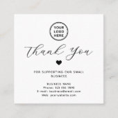 Google Review QR Code Vielen Dank Quadratische Visitenkarte (Vorderseite)