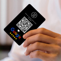 Google Review QR Code Vielen Dank Sleek Black