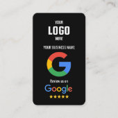 Google Review QR-Code Visitenkarte - Schwarz (Vorderseite)