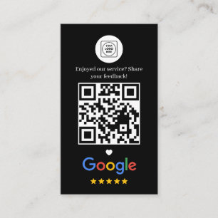 Google Review QR Danke Schwarz Visitenkarte