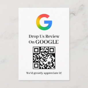 Google Review QR-Feedback-Geschäft Einsteckkarte Begleitkarte