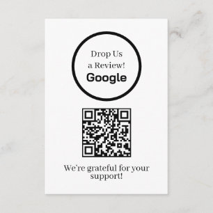 Google Review QR Geschäftsfeedback-Link Begleitkarte