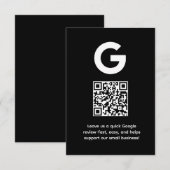 Google Review QR | Link für Geschäftsbewertungen Begleitkarte (Vorne/Hinten)