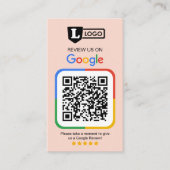 Google Review Request Card mit Logo Card Visitenkarte (Vorderseite)
