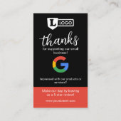 Google Review Request Card mit Logo Card Visitenkarte (Rückseite)