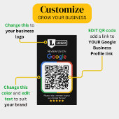 Google Review Request Card mit Logo Card Visitenkarte