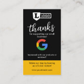 Google Review Request Card mit Logo Card Visitenkarte (Rückseite)