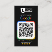 Google Review Request Card mit Logo Card Visitenkarte (Vorderseite)