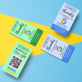 Google Review Request Card mit Logo und QR Code Visitenkarte