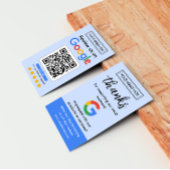 Google Review Request Card mit Logo und QR Code Visitenkarte