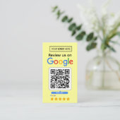 Google Review Request Card mit Logo und QR Code Visitenkarte (Stehend Vorderseite)