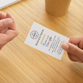 Google Review Request Card mit QR-Code Visitenkarte