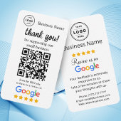 Google Review Request Card mit QR-Code Visitenkarte