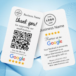 Google Review Request Card mit QR-Code Visitenkarte