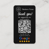 Google Review Request Card with QR code Visitenkarte (Vorderseite)